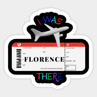 Souvenir from Florence. Take a piece of Florence with You. Sticker